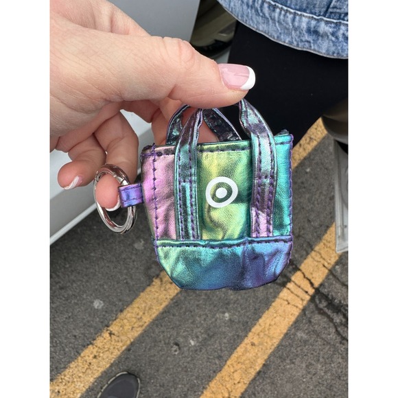 Target Accessories - Target Keychain Mini Tiny Shopping Bag Black Friday Iridescent NEW NWOT SWAG‎